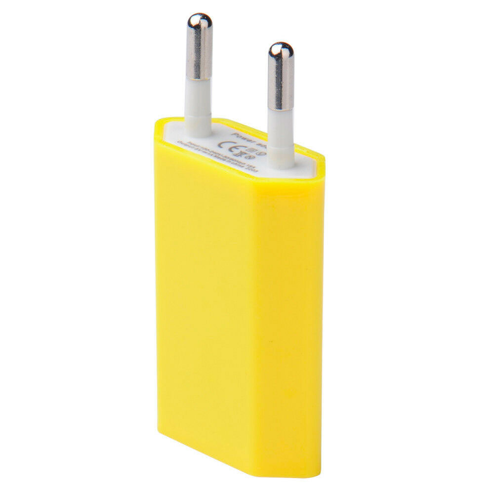 Prise chargeur 1 port USB Jaune