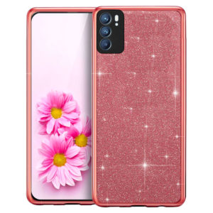 coque-oppo-reno6-paillettes-rose-gold