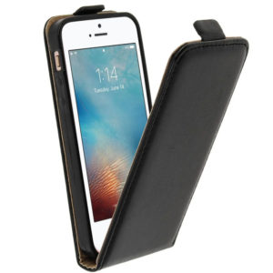 housse-iphone-5-5s-se-clapet-noir